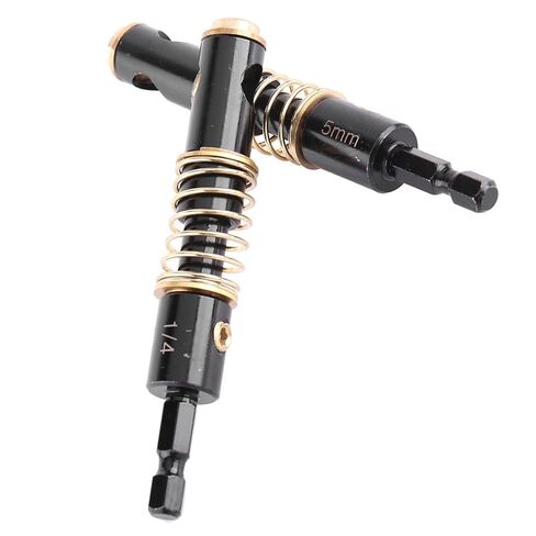 2Pcs Hinge Drill Bit, 5mm and 1/4'' Centering Bits, Steel Brass Self Centering Hinge Drill, 3.9x0.78in Cabinet Center Drills Bits for Door Window Shelf Pins Opening in Kuwait