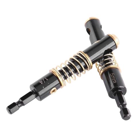 2Pcs Hinge Drill Bit, 5mm and 1/4'' Centering Bits, Steel Brass Self Centering Hinge Drill, 3.9x0.78in Cabinet Center Drills Bits for Door Window Shelf Pins Opening in Kuwait