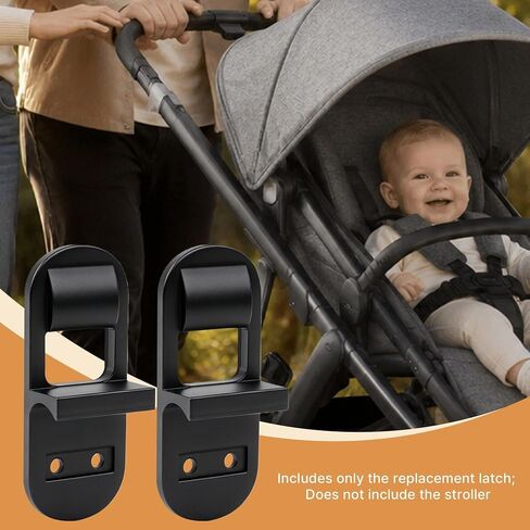 2 Pack Stroller Replacement Latch, Black Latch Repair Kit for Broken or Missing Fold Locks, Replacement Parts Compatible with UPPAbaby Vista V2, Plastic in Kuwait