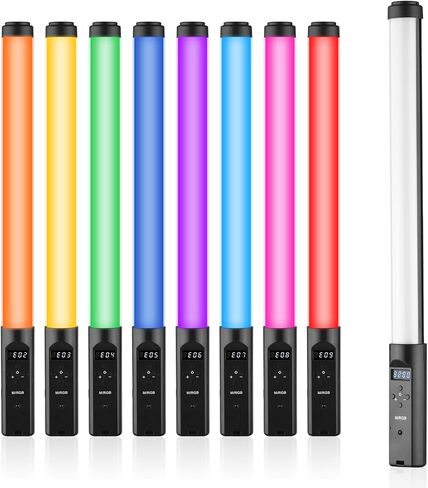 RGB LED Tube Light Photography Stick - Adjustable Color, Brightness, 9 Effects, Rechargeable for Vlog & Live Streaming in Kuwait
