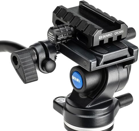 Benro Slim Aluminum Lightweight Tripod Kit for Spotting Scopes, Binoculars, Rifle Range, Outdoors, Case,Twist Locks, Smooth Fluid Head, Adjustable Legs, Arca Type QR, 57" Max Ht, 5.5lb Payload in Kuwait