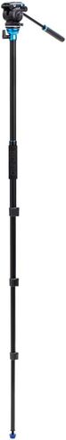 Benro A1883FS2PRO Aluminum Tripod for Spotting Scope, Binocular Viewing, Rifle Range and Outdoors, Smooth Fluid Head, Leveling Base, Adjustable Legs, Flip Locks and Case, 72" Max Ht, 5.5lb Payload in Kuwait