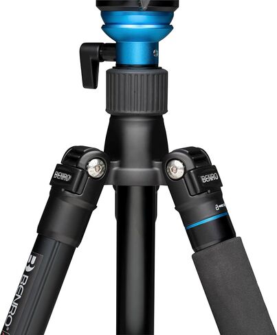 Benro A1883FS2PRO Aluminum Tripod for Spotting Scope, Binocular Viewing, Rifle Range and Outdoors, Smooth Fluid Head, Leveling Base, Adjustable Legs, Flip Locks and Case, 72" Max Ht, 5.5lb Payload in Kuwait