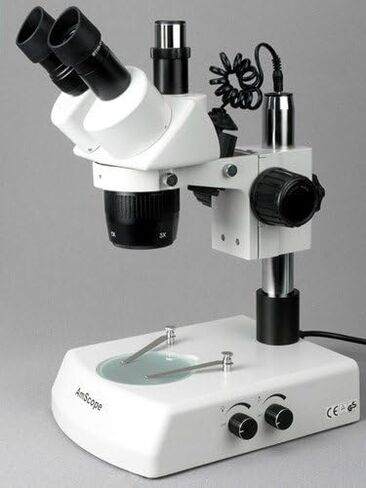 AmScope SW13T Trinocular Stereo Microscope Head, WH10x Eyepieces, 10X and 30X Magnification, 1X/3X Objective in Kuwait