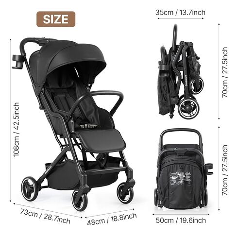 Compact Travel Stroller, Lightweight Baby & Toddler Stroller | Portable & Airplane-Friendly, One-Handed Fold, with Adjustable Backrest, UPF 50+ Canopy & Cup Holder, Strollers from 6-36 M in Kuwait
