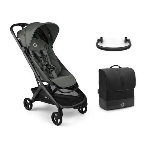 Bugaboo Butterfly 2 Travel Stroller Bundle – Ultra-Compact Stroller (Forest Green) + Transport Bag + Safety Bar – Airplane-Friendly, Lightweight & Travel-Ready in Kuwait