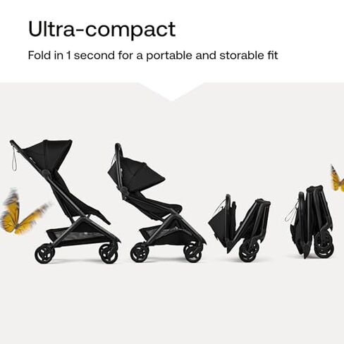 Bugaboo Butterfly 2 Travel Stroller Bundle – Ultra-Compact Stroller (Forest Green) + Transport Bag + Safety Bar – Airplane-Friendly, Lightweight & Travel-Ready in Kuwait