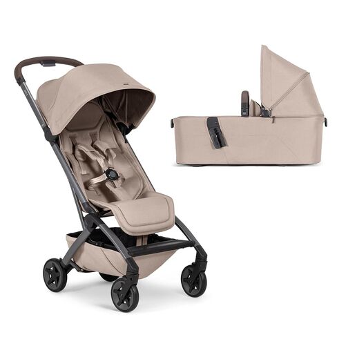 Joolz Aer2 Lightweight Travel Stroller + Cot Bundle – Newborn to Toddler, Ultra-Compact One-Hand Fold, Airplane Friendly, Lie-Flat Comfort - Sandy Taupe in Kuwait