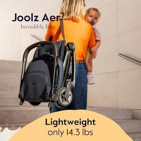 Joolz Aer2 Lightweight Travel Stroller + Cot Bundle – Newborn to Toddler, Ultra-Compact One-Hand Fold, Airplane Friendly, Lie-Flat Comfort - Sandy Taupe in Kuwait