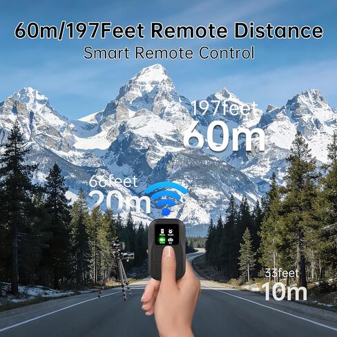 Suptig Remote Control, Waterproof Smart Remote Compatible with GoPro/DJI Action/Insta360, Phone Remote for iOS Android, Camera Remote with Color LED Display, 60M Control Range Type-C Charging in Kuwait