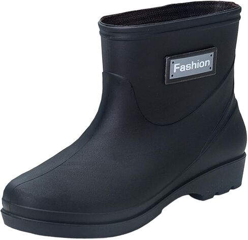Waterproof Rain Boots Nonslip Mid Calf Garden Shoes for Outdoor Trekking, PVC Trendy Rainboots for Women Men in Kuwait