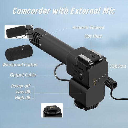 MURAUX 8K Video Camera Camcorder, UHD 48MP Vlogging Camera for YouTube | Night Vision, 18X Digital Zoom 3" 270° Touch Screen, Remote Control, 32GB SD Card, 2 Batteries in Kuwait