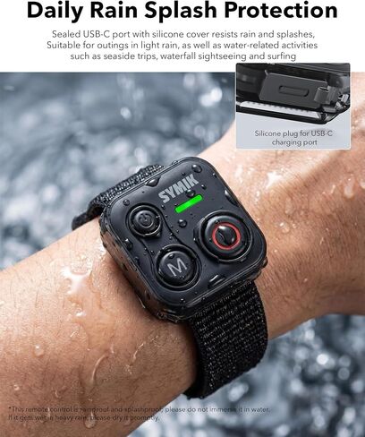SYMIK Remote Control for Insta360, Bluetooth Remote for GoPro and DJI | Universal Shutter Remote Control for DJI Action Camera & Phone, Splash Resistance, Rechargeable, 230ft Range, 120-H Battery in Kuwait
