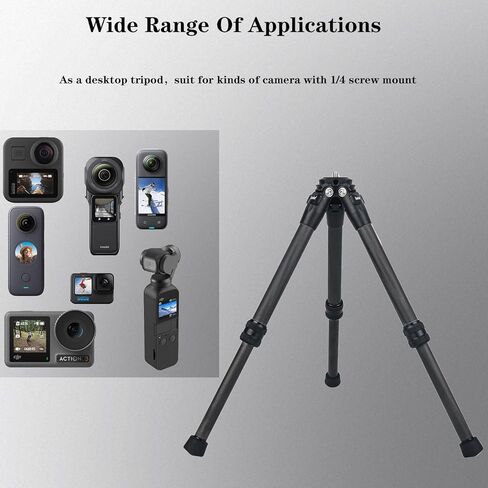 Carbon Fiber 3model Micro Desktop Mini Tripod for Insta360 Insta 360 | 3model Micro desktop Mini Tripod for insta360 insta 360 x5 x4 x3 x2 x for gopro hero 13 12 11 for dji osmo 360 in Kuwait