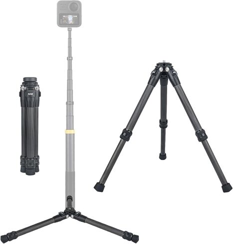 Carbon Fiber 3model Micro Desktop Mini Tripod for Insta360 Insta 360 | 3model Micro desktop Mini Tripod for insta360 insta 360 x5 x4 x3 x2 x for gopro hero 13 12 11 for dji osmo 360 in Kuwait