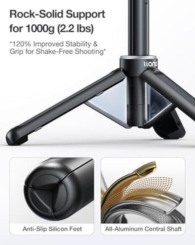 llano 16" Magnetic Action Camera Tripod + 30W Fast Charger Hub with 3 Replacement Batteries Bundle, Portable Selfie Stick and Triple Slot PD Charging Case for Insta360 Ace Pro 2/Ace Pro, Black in Kuwait
