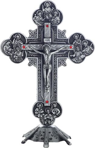 KOMI 9 Inch Metal Crucifix Standing Cross Catholic Decor Detachable Table Cross Home Altar Decor Religious Gifts in Kuwait