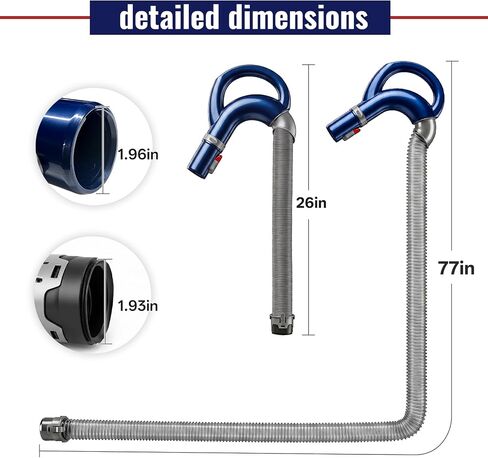 Flexible Upgraded Vacuum Hose Compatible with Shark Navigator Hose Replacement, Suitable For Models NV360 NV350 NV351 NV352 NV355 NV356 NV357 NV358 NV370 UV541 NV390 NV391 NV392 CU520 UV440 in Kuwait