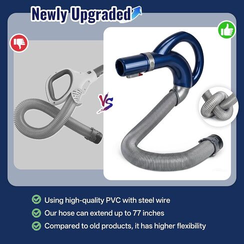 Flexible Upgraded Vacuum Hose Compatible with Shark Navigator Hose Replacement, Suitable For Models NV360 NV350 NV351 NV352 NV355 NV356 NV357 NV358 NV370 UV541 NV390 NV391 NV392 CU520 UV440 in Kuwait