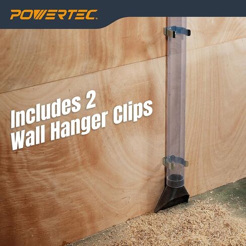 POWERTEC 2-1/2" Dust Collection Hose Floor Sweep Kit with 36" Clear Tube Extension, 3 Vacuum Nozzles, 2 Wall Mount Storage Clips, 1-1/2" Reducer Adapter (70443) in Kuwait