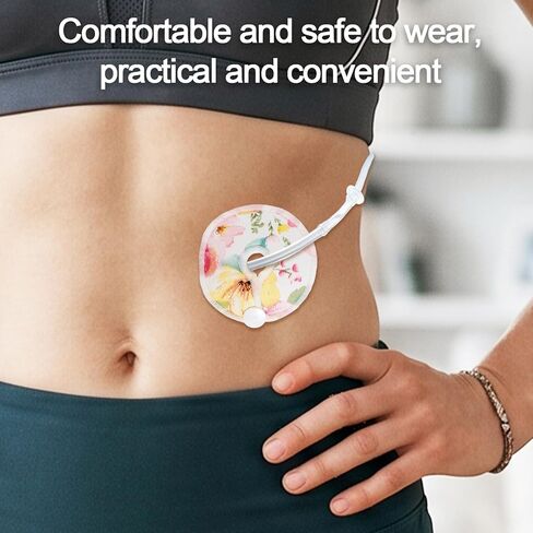 TUYUU 25 Pcs G Tube Button Covers with Laundry Bag, Reusable Feeding Tube Pads with Snap Button for G/J Tube, Soft Cotton Tube Holders for Nursing Care Supplies, Baby Kids Adults, Colorful Print in Kuwait