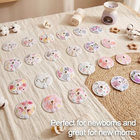 TUYUU 25 Pcs G Tube Button Covers with Laundry Bag, Reusable Feeding Tube Pads with Snap Button for G/J Tube, Soft Cotton Tube Holders for Nursing Care Supplies, Baby Kids Adults, Colorful Print in Kuwait