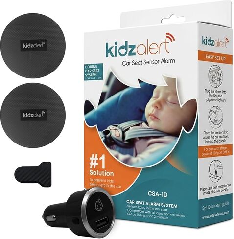 Car Seat Sensor Alarm, 1 Alarm + 1 Sensor | Automatic Child Detection Alert, Plug-in Installation, Single Sensor System for 1 Car Seat, No APP Required in Kuwait