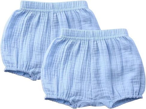 2 Pack Baby Cotton Gauze baby bottom bloomers Diaper Cover, Big PP Shorts for Toddler Boys Girls in Kuwait
