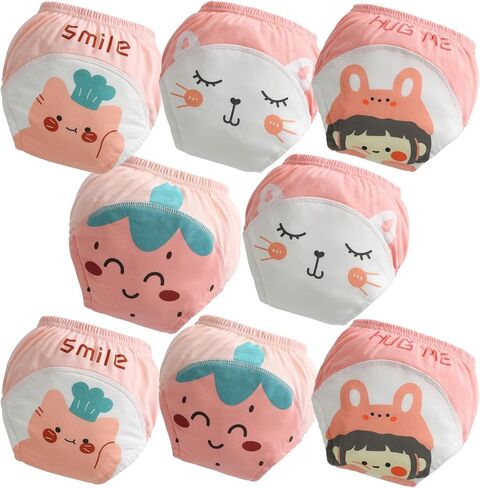 Potty Training Underwear for Girls 18M 2T, Soft Cotton Reusable Potty Training Pants for Toddlers 4 Pack,Toilet Training Pants for Girl in Kuwait