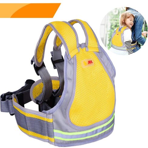 Jolik Child Motorcycle Safety Harness with 4 – in – 1 Buckle Breathable Material in Yellow in Kuwait