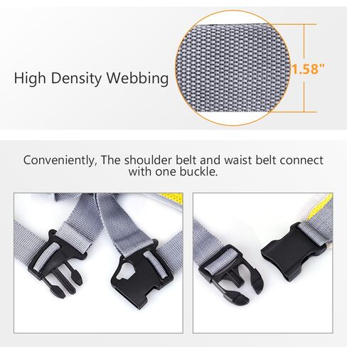 Jolik Child Motorcycle Safety Harness with 4 – in – 1 Buckle Breathable Material in Yellow in Kuwait