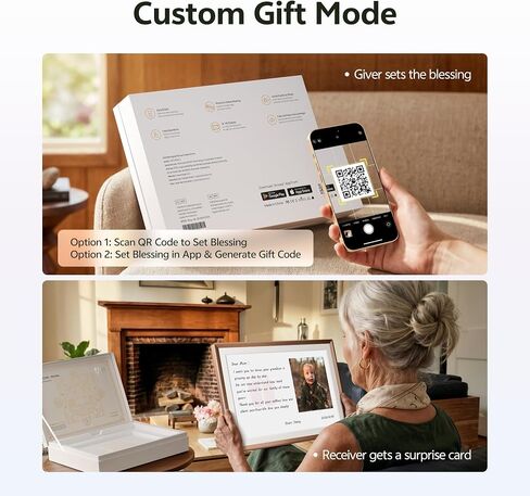 ARZOPA 2K Digital Picture Frame 14 Inch Free Cloud Storage No Subscription QHD Anti-Glare Touchscreen Metal Frame Load Photos Videos from Phone Ideal for Gifting - D14Pro Mocha Brown in Kuwait