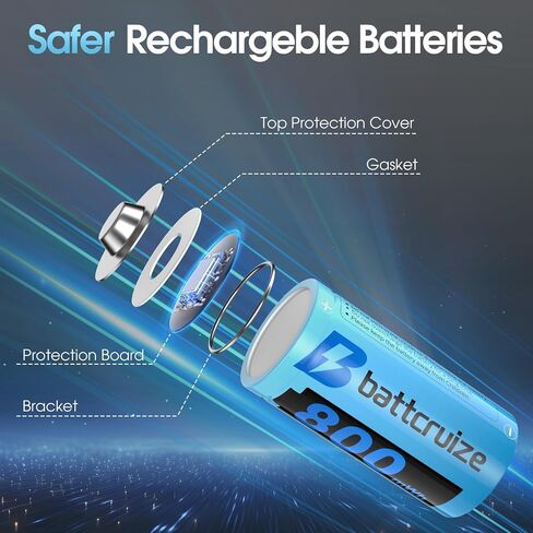 123 Rechargeable Batteries 8-Pack with Charger, 3.7V 800mAh 123 Batteries for Arlo Cameras VMS3330 VMC3030 VMK3200 3430 3530 and Flashlight Microphone in Kuwait