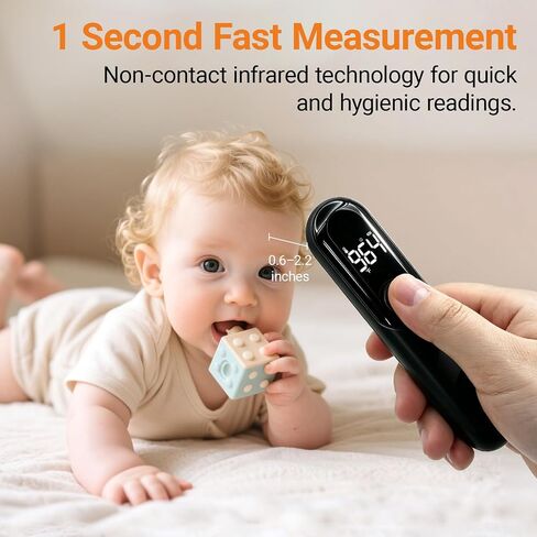 Forehead Thermometer for Adults and Baby, No Touch Thermometer with Fast 1 Second Reading, Rechargeable Thermometer with Fever Alert, Silent Mode, LED Display for Home in Kuwait