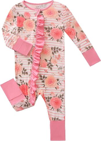 Bamboo Viscose Romper Baby Boys & Girls, 2-Way Zipper,Newborn-3T in Kuwait