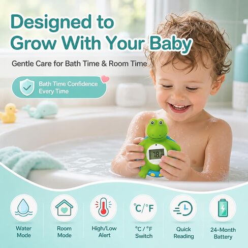 Doli Yearning Baby Bath Thermometer Baby Safety Water Thermometer for Kids | ±1℉ Accuracy; Long Battery Life; BPA-Free; Rapid Response in Kuwait