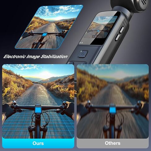 Wearable Body Camera with 270° Rotatable Lens for POV Vlogging, 5K Clip-On Pocket Cam for Cycling, Travel and Daily Life, with External Mic, 64GB TF Card and Waterproof Case in Kuwait