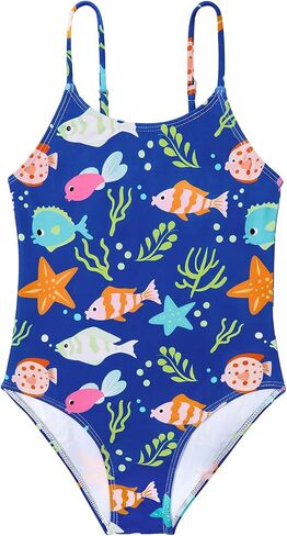 Zando Toddler Swimsuit Girl Size 2-11 Years - One Piece Cute Girls Bathing Suit Adjustable Kids Swimwear for Summer Beach in Kuwait