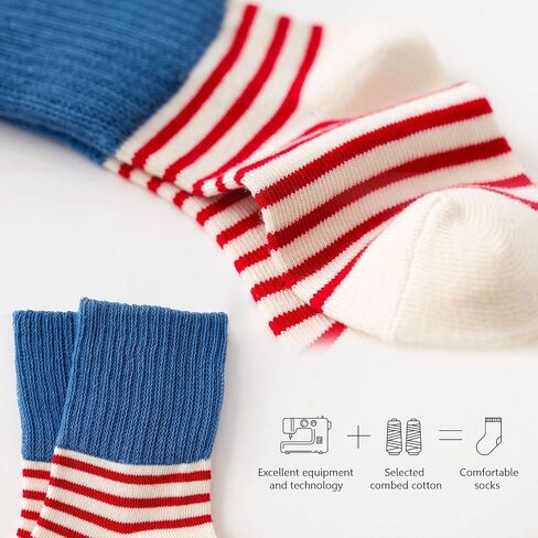 5 Pairs Cotton Ankle Socks for Toddlers and Little Kids, Soft Warm Cozy Socks for Unisex Infant, Gift for Boys and Girls Age 0-8 years (XL) in Kuwait