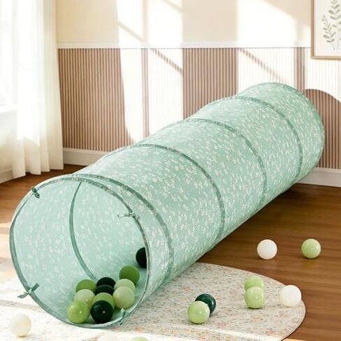 Tiny Land Soft Foam Climbing Blocks for Toddlers, Kids Play Tunnel for Toddlers and Baby, Foldable Pop Up Crawl Tunnel with Storage Bag in Kuwait
