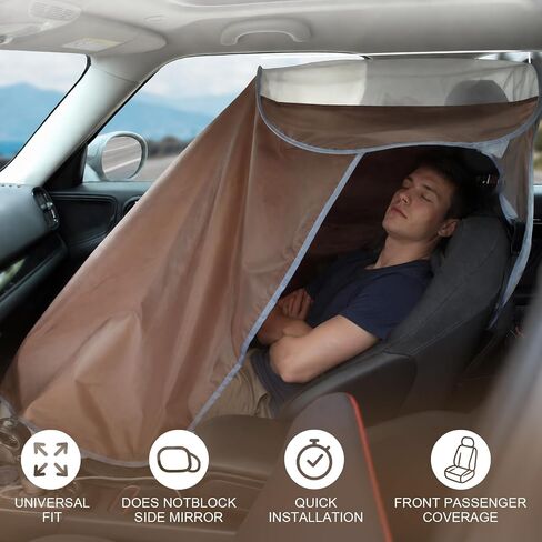 BBTO Car Seat Sun Shade Cover, UV Protection Privacy Sunshade Covers for Front Passenger, Brownish UV Blocking for Interior Sun Protection for Car SUV Truck Leather Fabric Seats in Kuwait