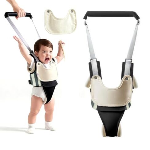 Baby Walking Harness with Removable Drool Towel, Walking Helper Harness for Toddlers, Handheld Belt – No Bending for Parents, Walking Assistant & Trainer for 9-24 Months Old (Purple) in Kuwait