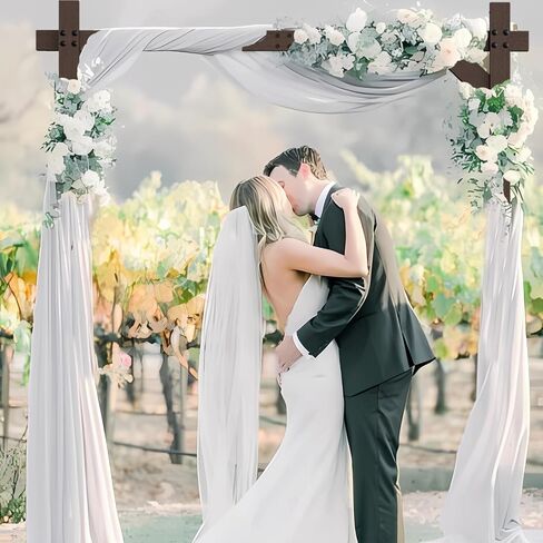 Climbing Plant Support Structure Wooden Wedding Arch – 7.48FT Square Wood Backdrop Stand for Ceremony & Events, Sturdy Wooden Arbor for Wedding Decorations, Indoor & Outdoor Garden Arch Frame in Kuwait
