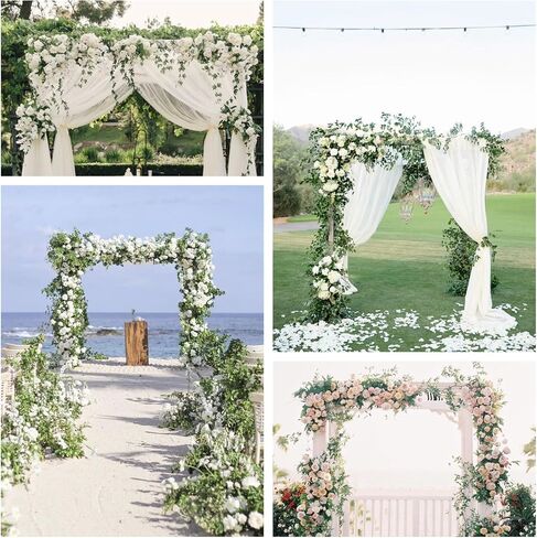 Climbing Plant Support Structure Wooden Wedding Arch – 7.48FT Square Wood Backdrop Stand for Ceremony & Events, Sturdy Wooden Arbor for Wedding Decorations, Indoor & Outdoor Garden Arch Frame in Kuwait