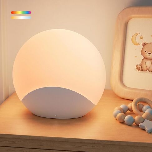Brizled Bunny Night Light Nursery Nightlight for Kids Baby Adult, Dimmable | White Noise; Rechargeable; Warm White; Touch Control; Timer; BPA-Free Silicone Squishy LED Bedside Lamp for Girls Toddlers in Kuwait