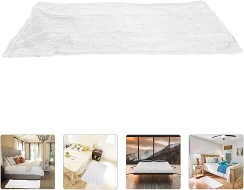 Homoyoyo Waterproof Mattress Protector Cover with Zipper Large Capacity Plastic Mattress Storage Bag for Housewarming Gift and Bathroom Use Sturdy and Reusable in Kuwait