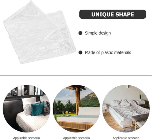 Beavorty Waterproof Zipper Mattress Cover Bag with Large Capacity, Moisture-Proof Plastic Storage Protector for Moving and Bed Protection in Living Room in Kuwait