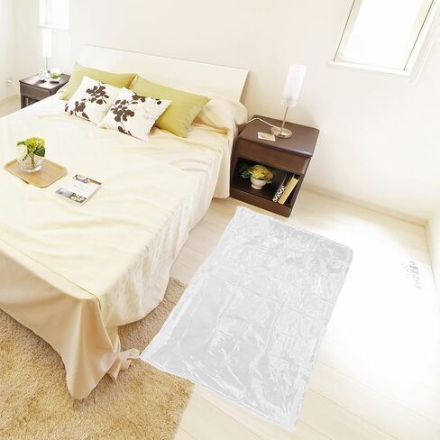 Toddmomy Waterproof Zipper Mattress Cover Bag Dustproof and Odor Resistant for Mattress Protection with Large Capacity Storage and Plastic Material for Bathroom and Living Room Use in Kuwait