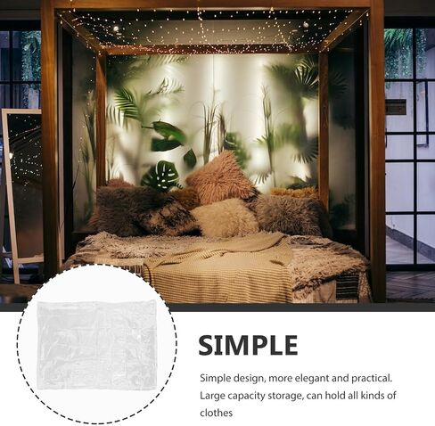Toddmomy Waterproof Zipper Mattress Cover Bag Dustproof and Odor Resistant for Mattress Protection with Large Capacity Storage and Plastic Material for Bathroom and Living Room Use in Kuwait