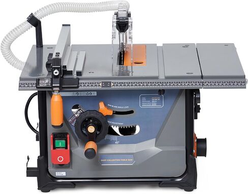 Garvee Dust-Free Table Saw, 15 Amp 8.5 in Portable Jobsite Table Saw with Protective Cover, 5000RPM, 98% Vacuuming Rate, 90° Cross Cut 0-45° Bevel Cut for DIY Woodworking, Metal, Plastic in Kuwait